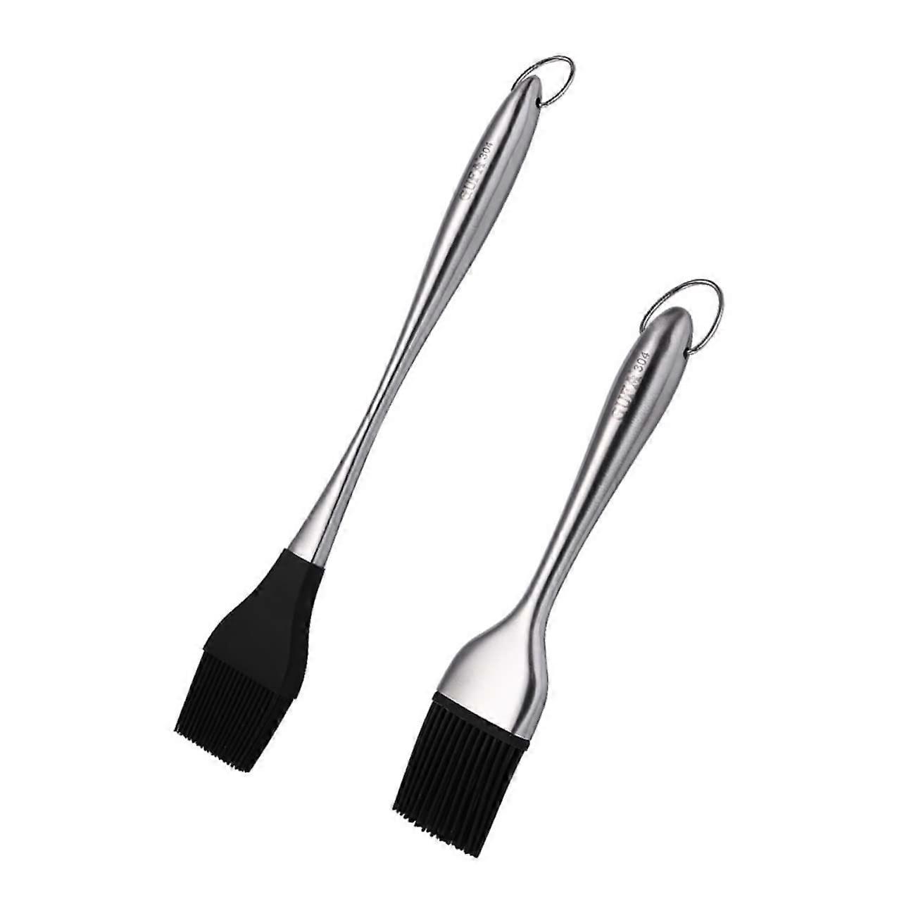 Barbecue Brush Set with Heat Resistant Handle Non-slip Silicone for Kitchen Baking