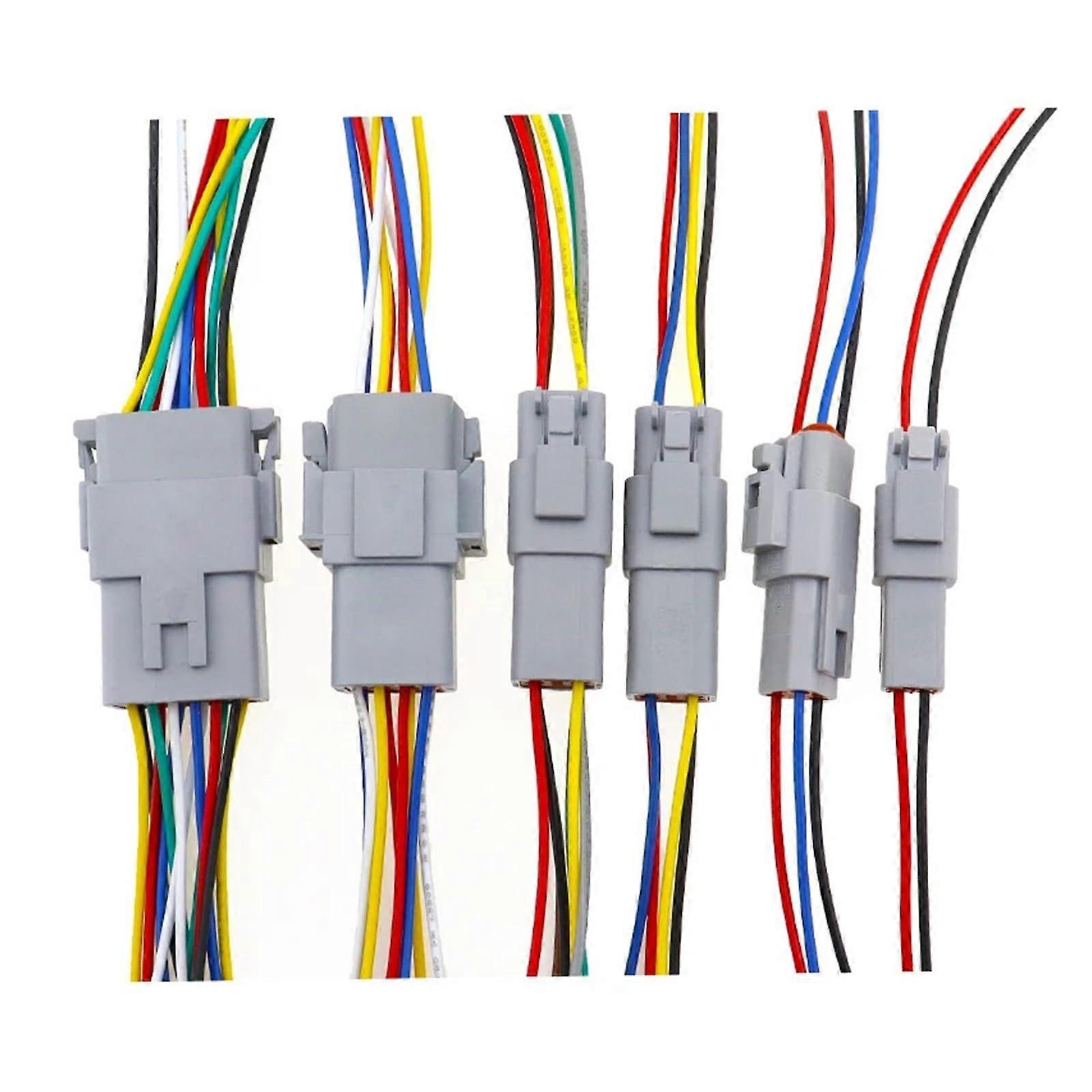 Automotive Electrical Connectors DT06-2S 12 Pin Female with 15cm Wiring Harness Compatible with DT04-2P 2P 3P 4P 6P 8P 12P