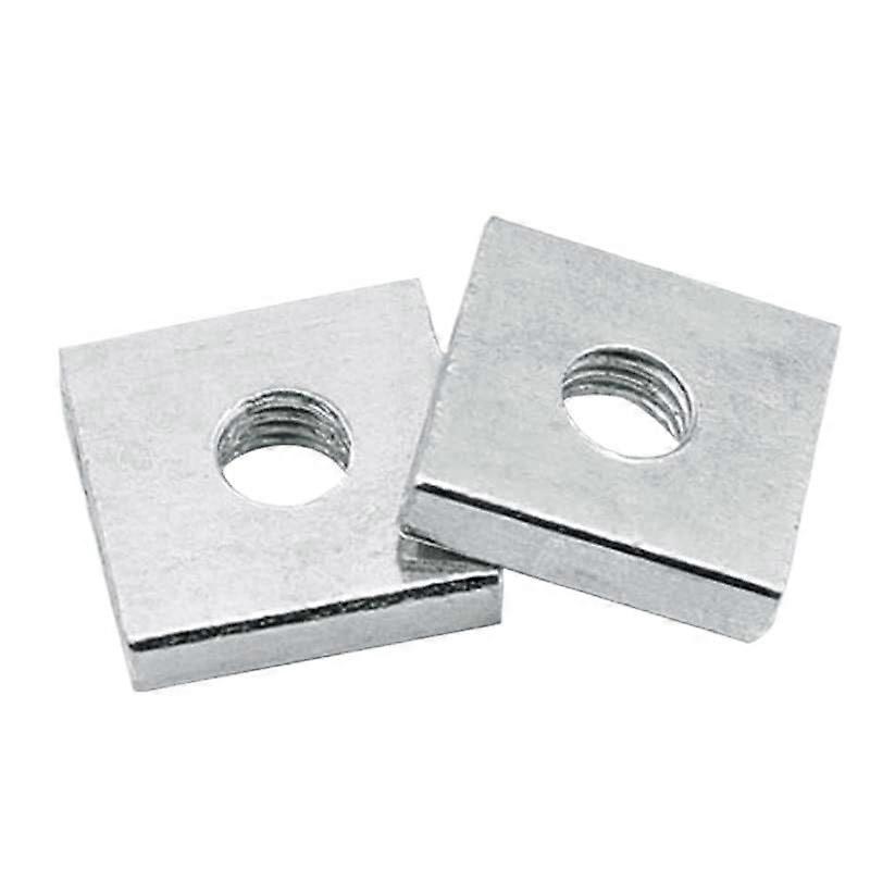 Zinc Plated Carbon Steel Rectangular Nuts M2 M3 M4 M5 M6 M8 Thin Square Nuts for Aluminum Profile Set of 40 M3x5.5x5.5x2