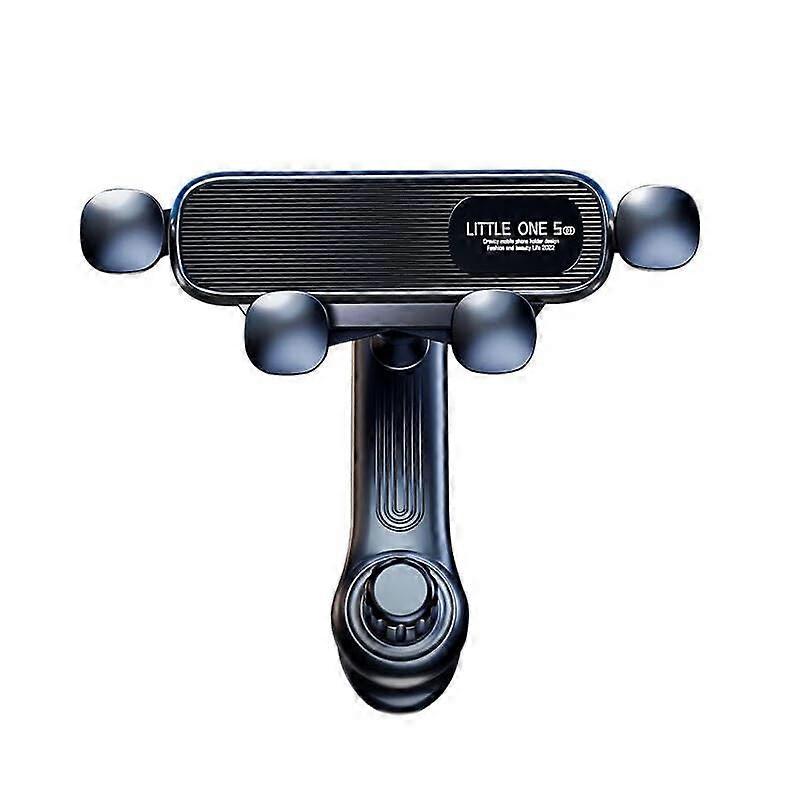 Mobile Phone Holder for Car Ventilation, Foldable Gravity Design, 360° Rotating Extension Bar, Black