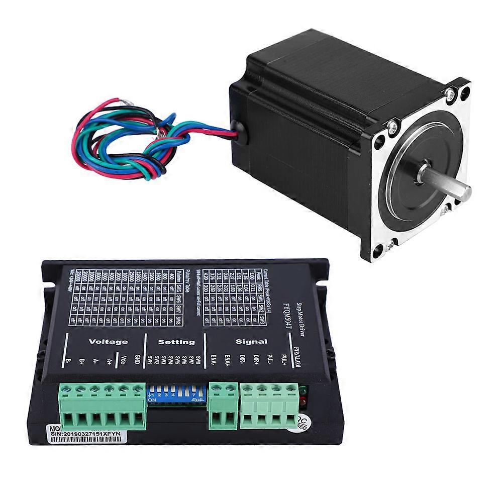 DC 24-40V 1.5NM Nema 23 1.8° Adjustable 1.0-3.0A/Phase Stepper Motor Driver Set