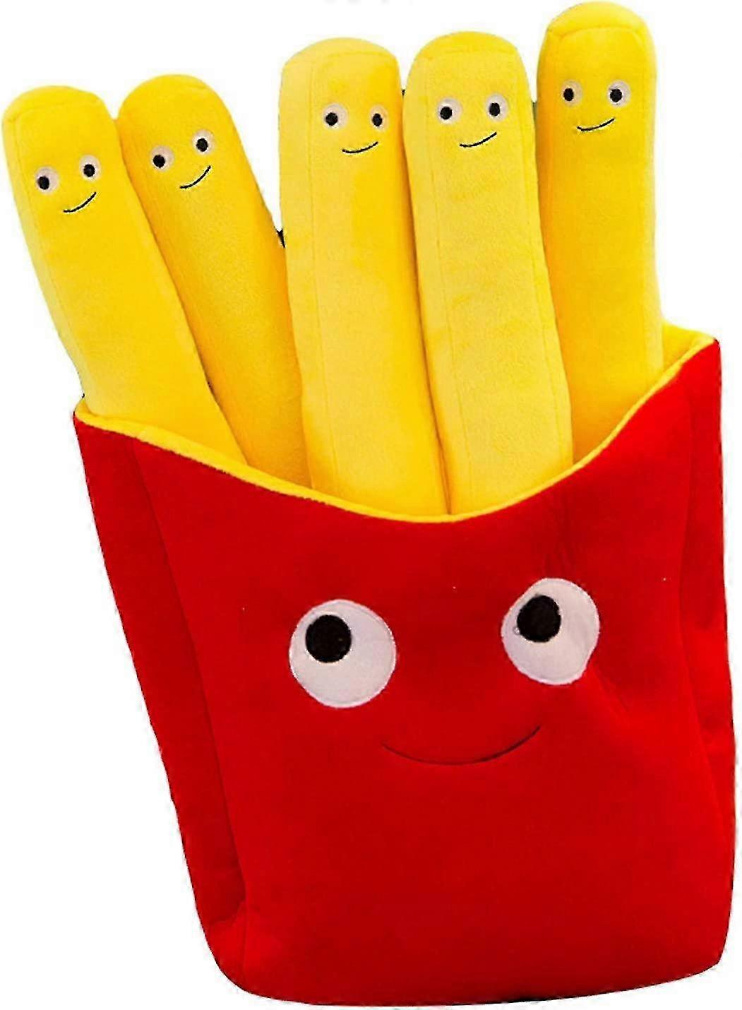 FFYぬいぐるみ人形、漫画シミュレーションデザインのソファ枕、30cm-フライドポテト