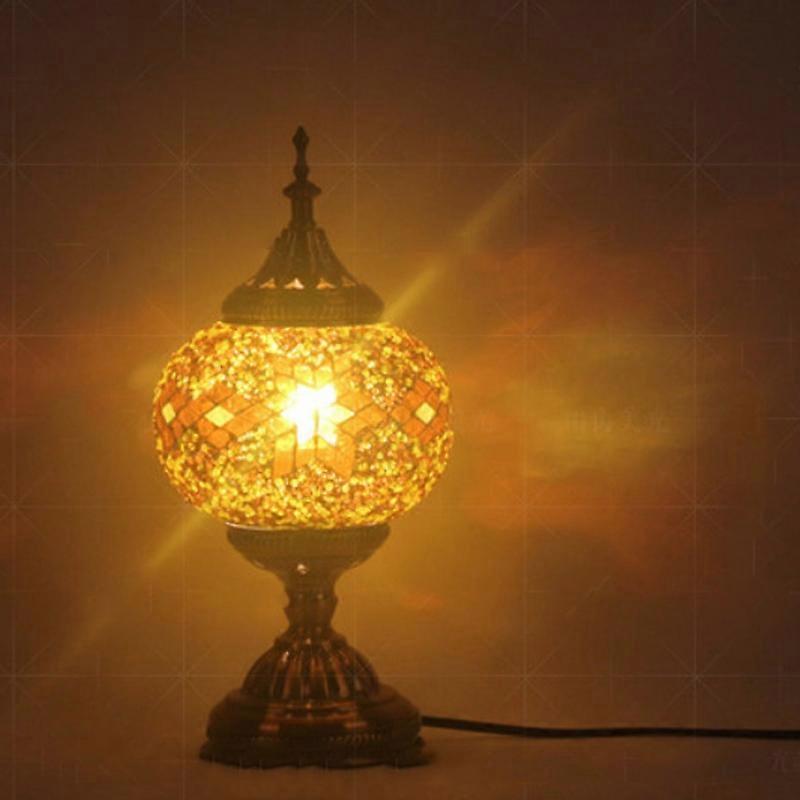 Bedroom Study Romantic Style Mosaic Decorative Table Lamp AU Plug