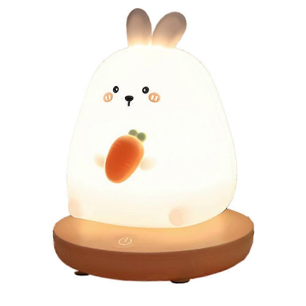 USB Silicone Rabbit Night Light Charging Bedroom Bedside Atmosphere Light
