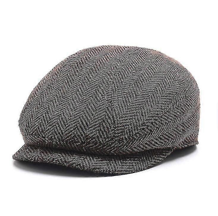 British Style Octagonal Winter Wool Hat Gatsby Cap