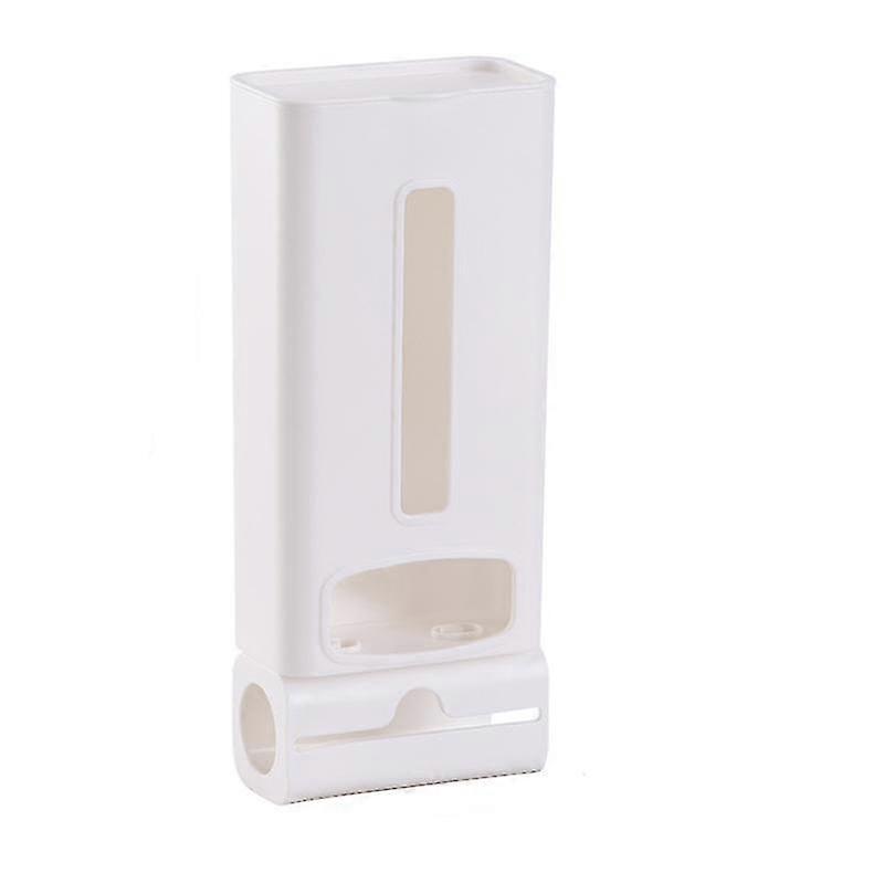 Grüner selbstklebender Müllsackspender an der Wand mit abnehmbarer Kunststoffbox