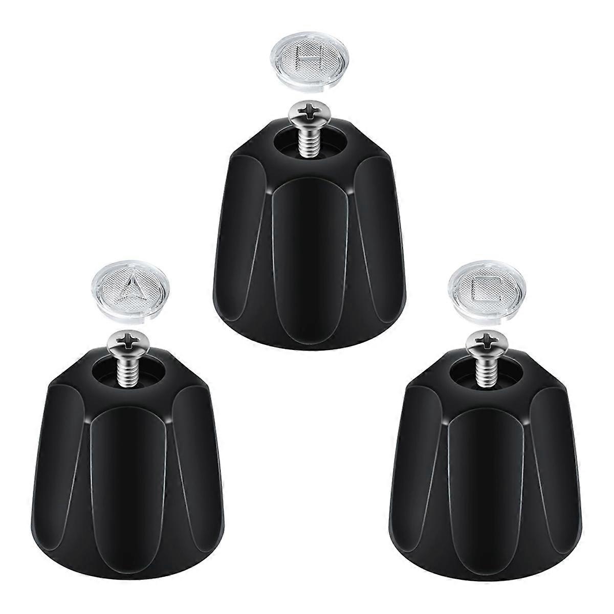Metal 3 Piece Black Shower Knob Replacement, for Price