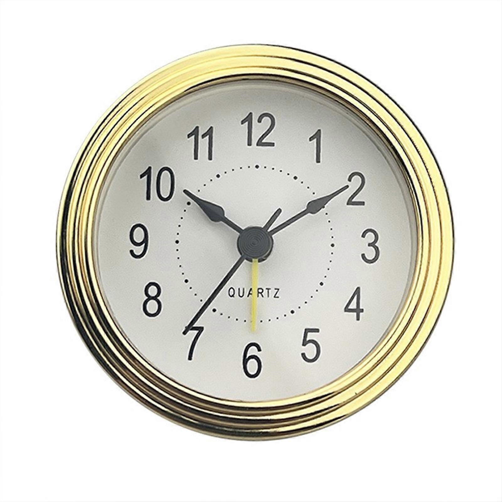 Classical Snooze Alarm Gold Trimmed 78mm Clock Insert Arabic Numbers Clock Movement Watch Insert for Clock Replacement