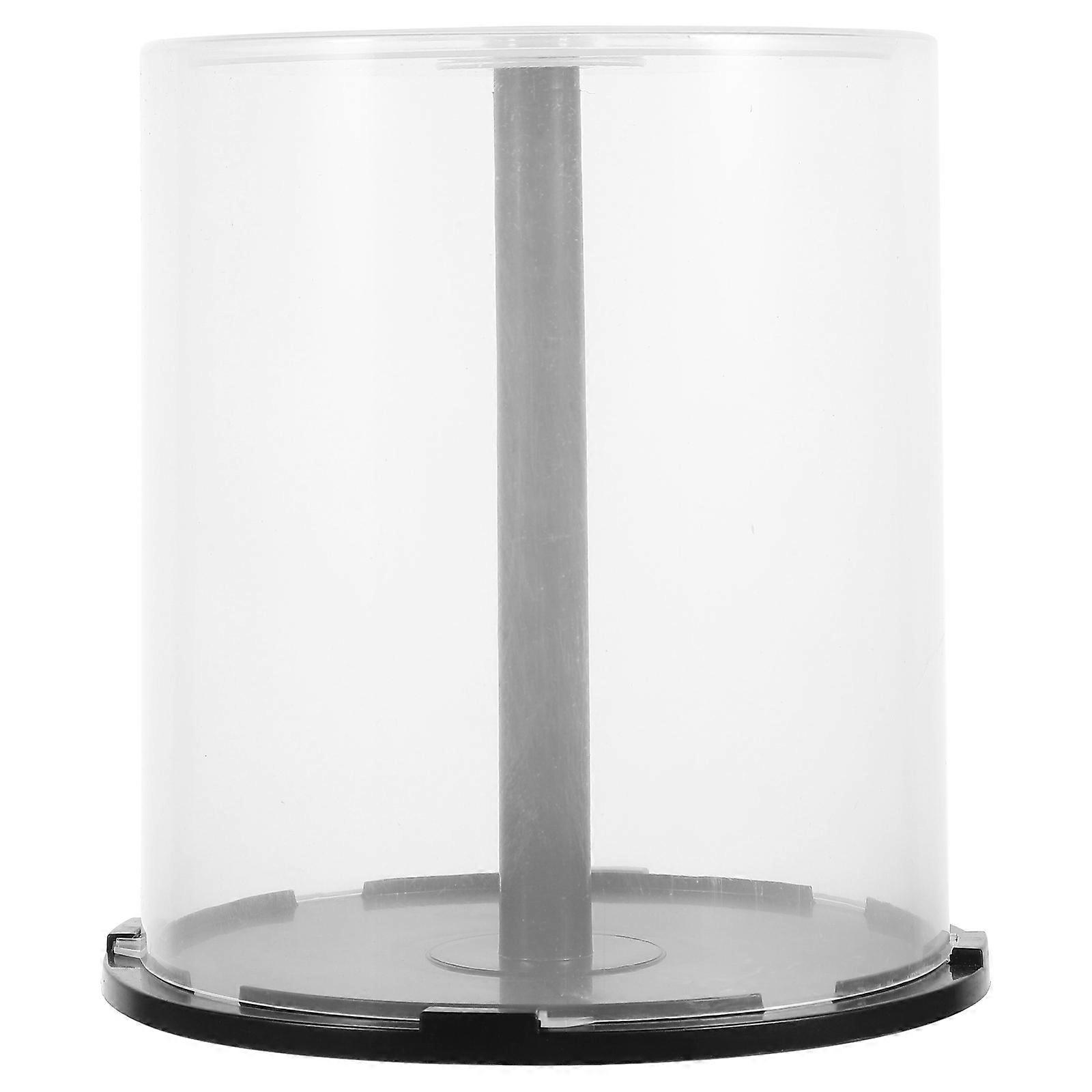 Plastic DVD Storage Container, Portable CD Storage Bucket, Sturdy Space Saving Design for Disc Organization on Bookshelves and Desktops