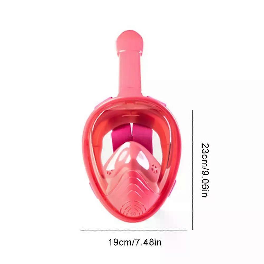 Kids Snorkel Mask 180 Degree Panoramic View with Camera Mount Snorkeling Set Full Face Diving Mask Anti-Fog Anti-Leak Scuba Mask
