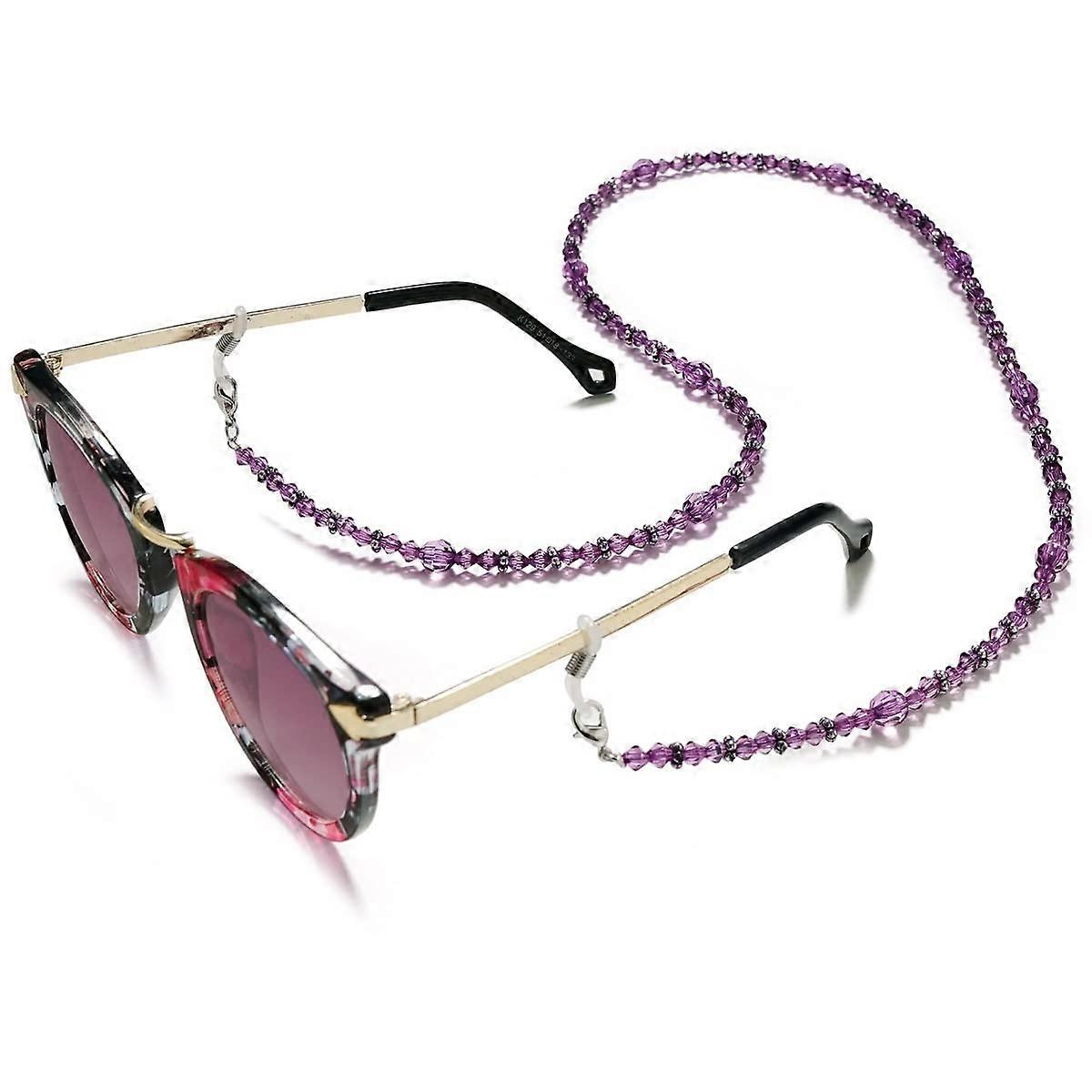 Eyeglass Chain Sunglasses Chain Fashion Purple Bead Mask Lanyard Chain Face Mask Chain