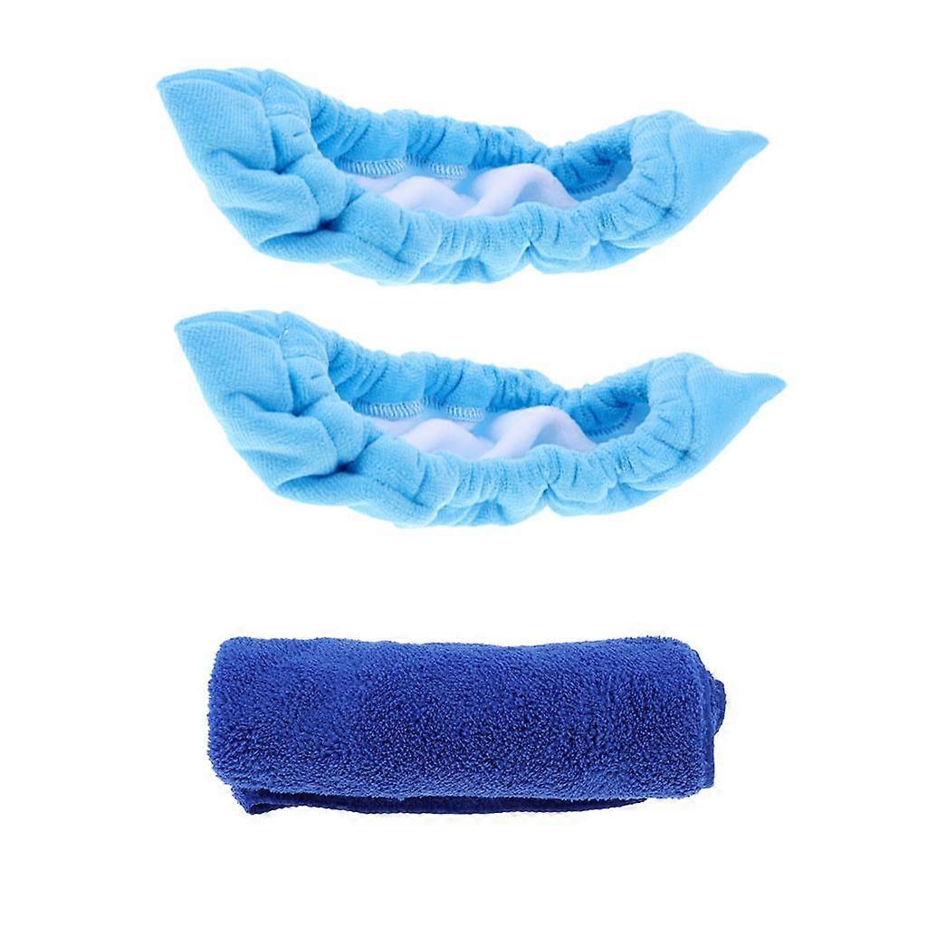 Μαλακό Terry Hockey Skate Guards Soaker προστατευτικό εργαλείο με καθαρή μπλε πετσέτα