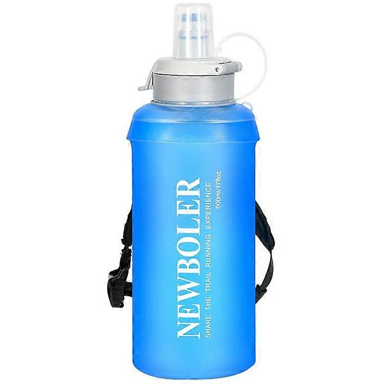 NEWBOLER BIKF-BOT217 500ML Soft Water Bottle Marathon Running Foldable Handheld Hydration Flask (BPA Free, No FDA)