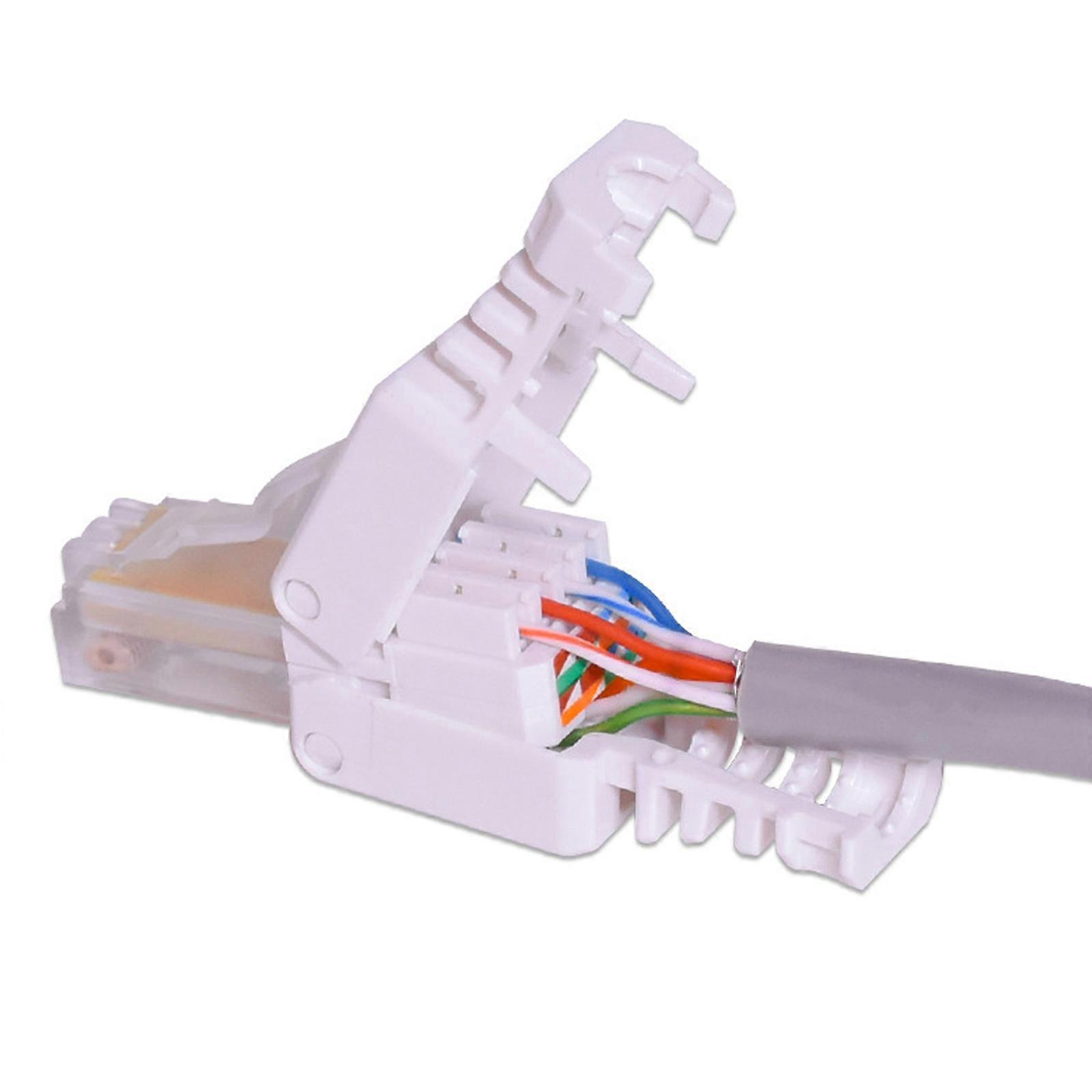 CCTV Ethernet Cable Tool-less Crystal for Head Plug CAT6 RJ45 Connector Multicolor