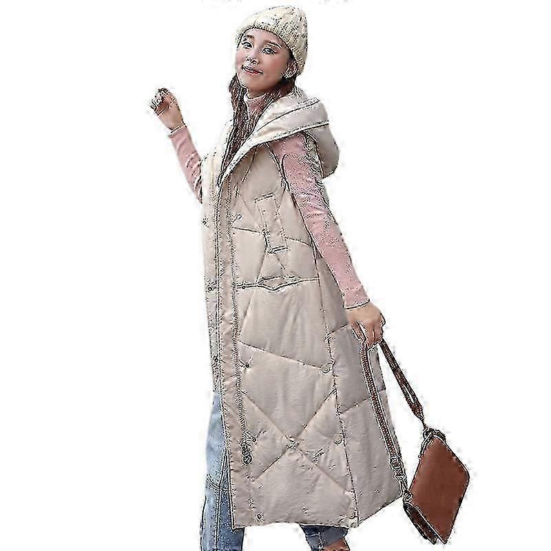 Long Quilted Women's Vest For Winter: Lightweight And Warm Down Puffer Jacket With Zipper
