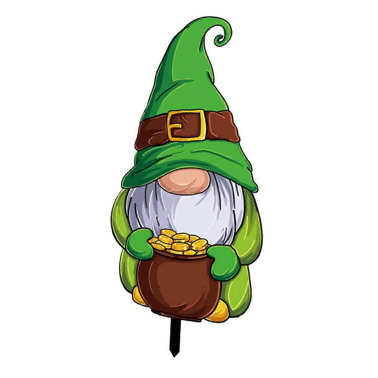 Garden statues for the outdoor area St. Patrick's Day garden gnomes Patrick decoration for the festival courtyard