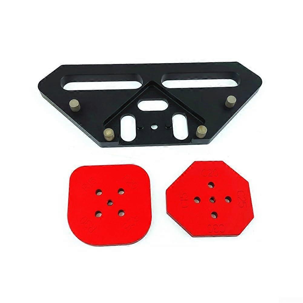 Corner routing jig for woodworking with anodized aluminum and multiple radius templates