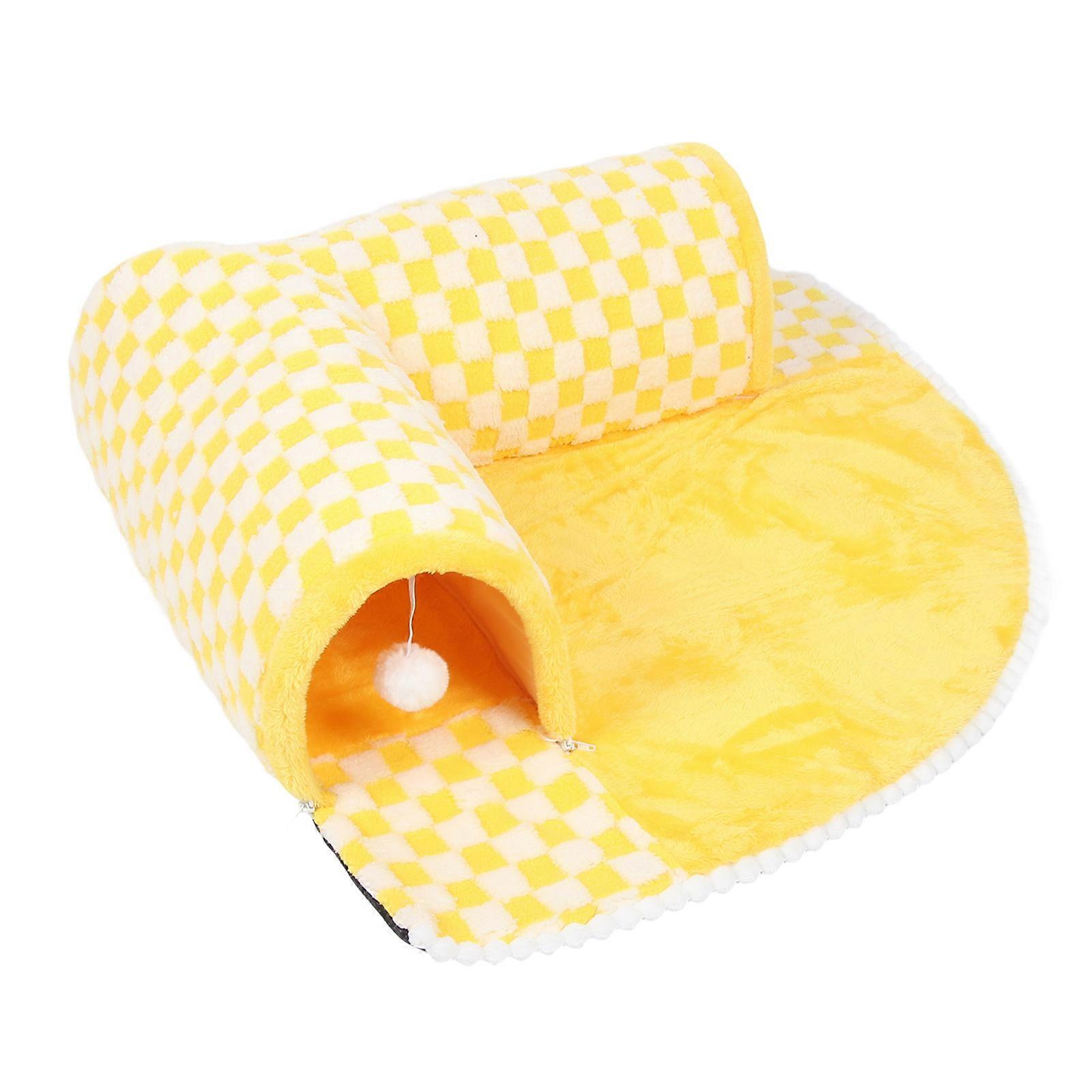 2pcs Cat Tunnel Mat Removable Decoration Soft Plush Washable Cat Cushion Tunnel for Home 