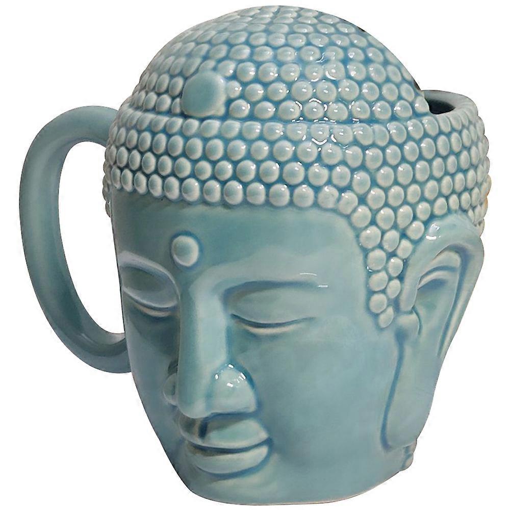 Buddha Ceramic Coffee Mug with Ergonomic Handle, High Grade Skid Resistant Design for Daily Use and Gifting