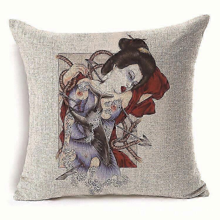 和風コットンリネン枕カバークッションカバーソファホームデコレーションデザイン249jpjcjh