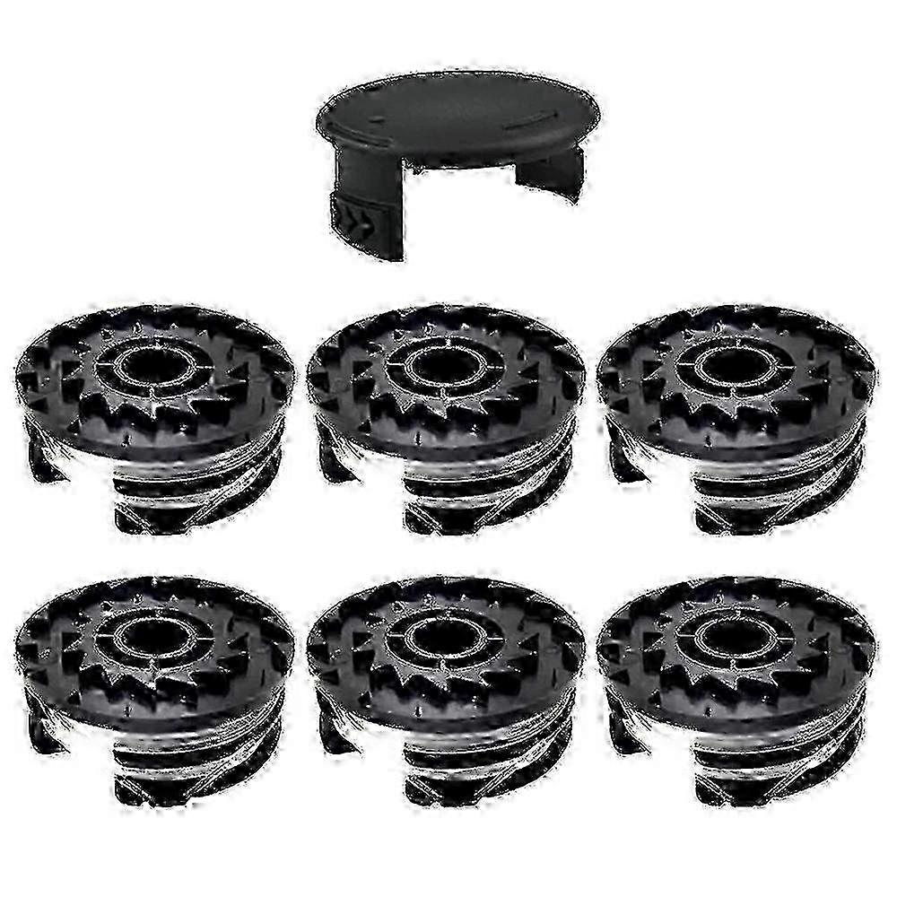 For Parkside Lawn Mower 6 Spool + 1 Spool Cap Grass Trimmer Accessories Set, TLP-01 / TLP-01-1 - JA 2025
