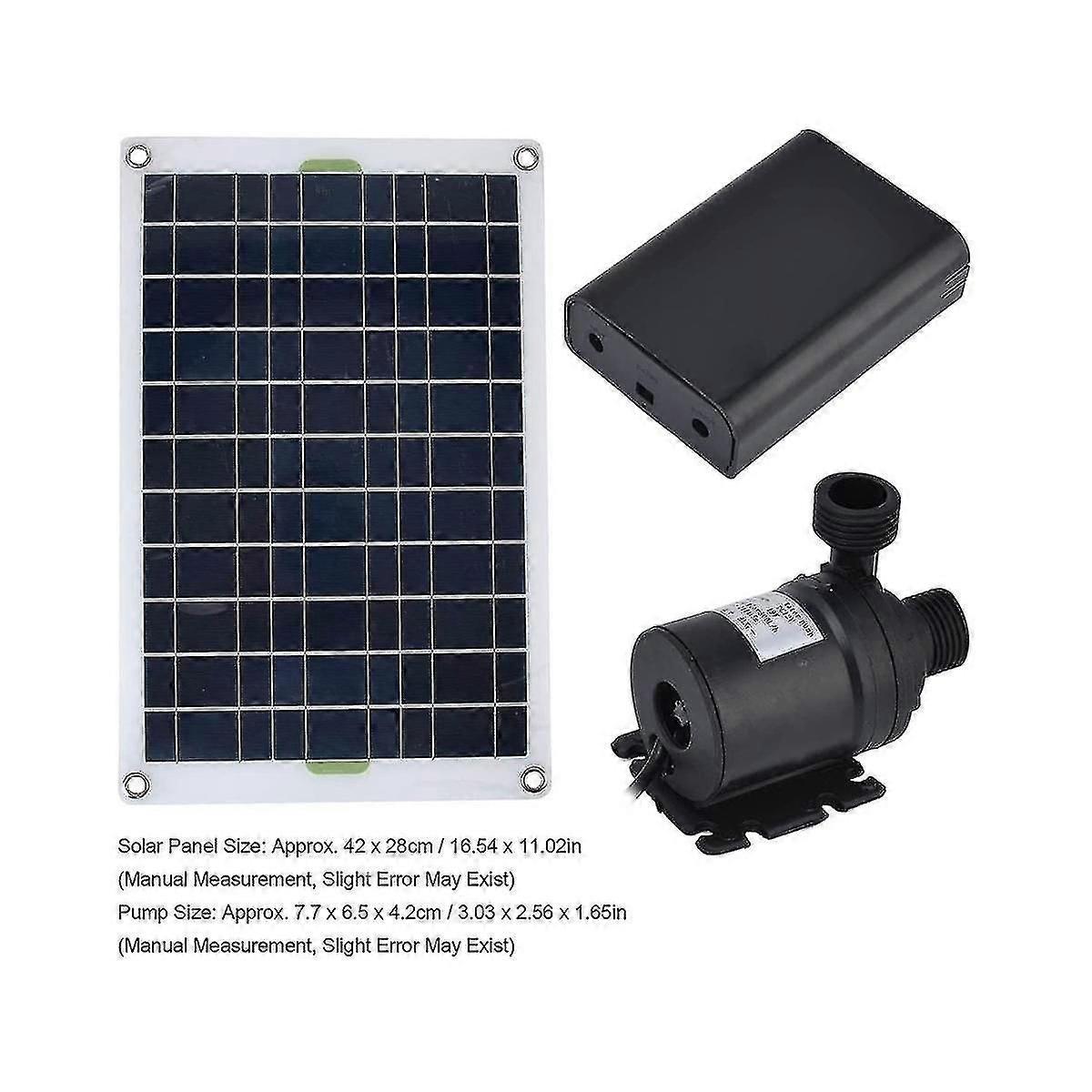 مضخة مياه بالطاقة الشمسية 50 واط 800 لتر / ساعة DC12V لنافورة الحديقة ، البركة ، نظام الري