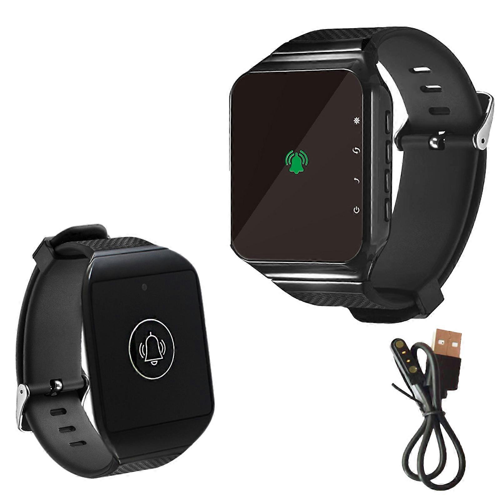 Restaurant Pager with LED Display Waterproof Emergency Wireless Waiter Calling System Watch Receiver For Senior Care