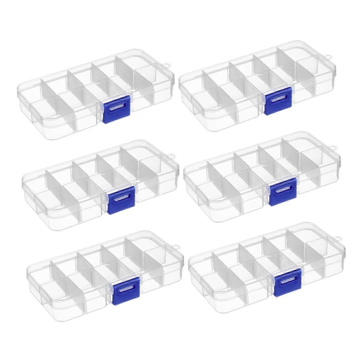 6piece set transparent storage box small screw organizer pp