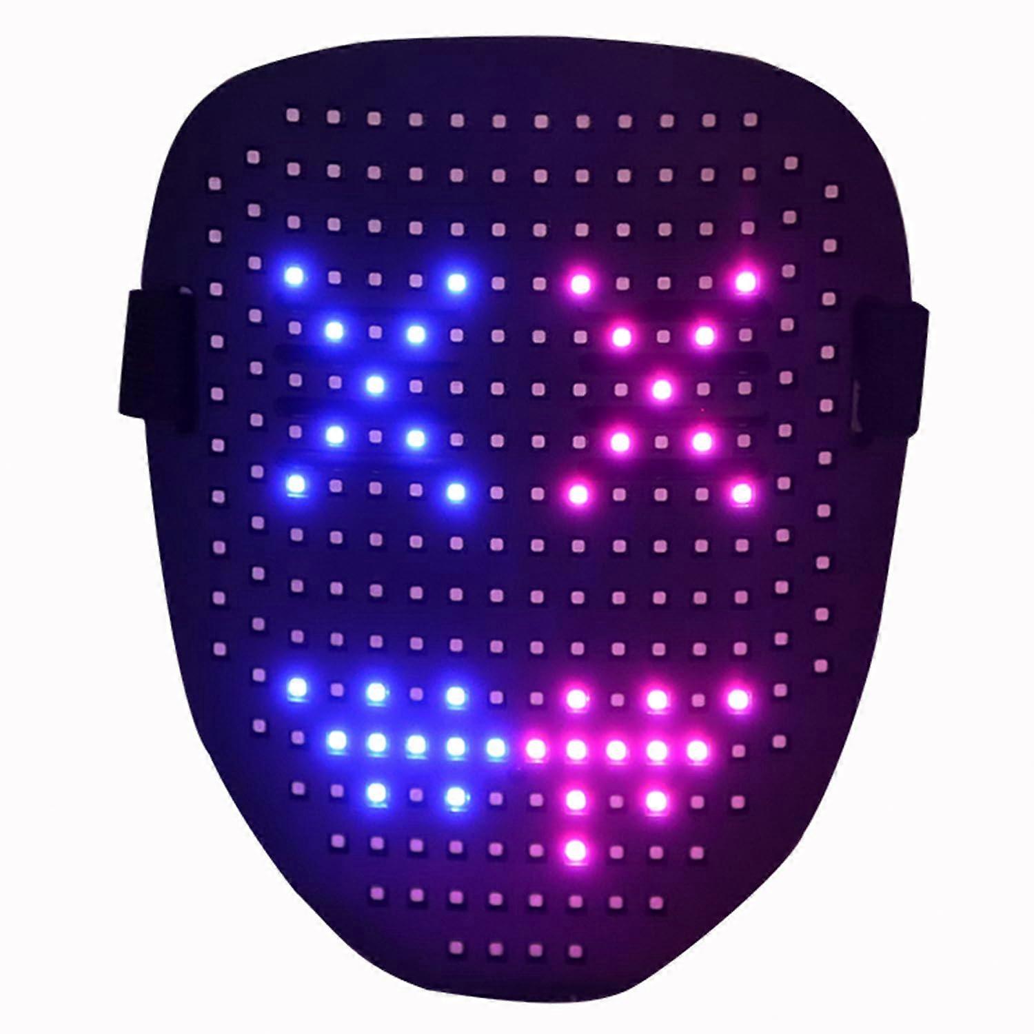 Led Mask with Gesture Sensing, Light Up Face Mask, Led Halloween Mask,Digital Mask for Costume Cosplay Party Masquerade