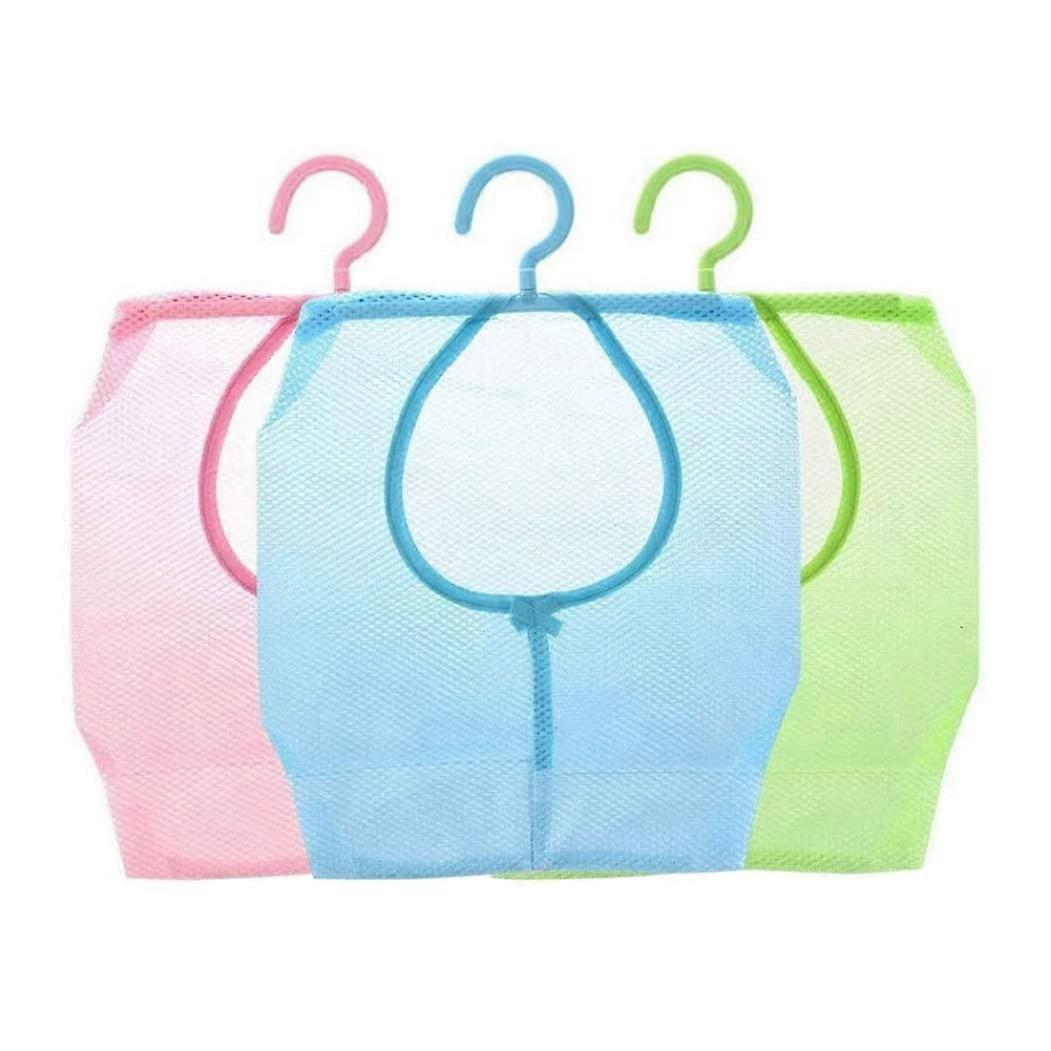 Clothes Peg Bag Mesh Storage Bag with Hook Hangers, Laundry Basket Set of 3, Durable and Lightweight Design