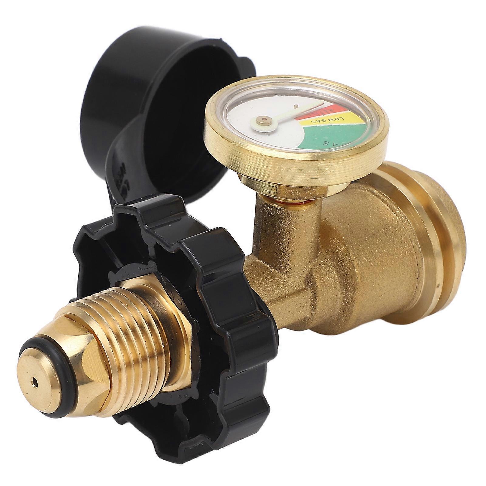 POLガスタンクアダプター POL LPタンクサービスバルブからQCC1ガスタンクアダプター(ゲージ付き)