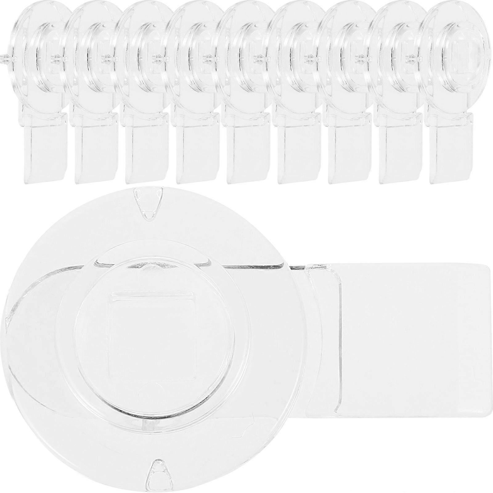 Door Latch Lock Cabinet Knob Locks Safety Assurance Simple Look Round Shape Transparent 10Pcs For Pet Case Doors
