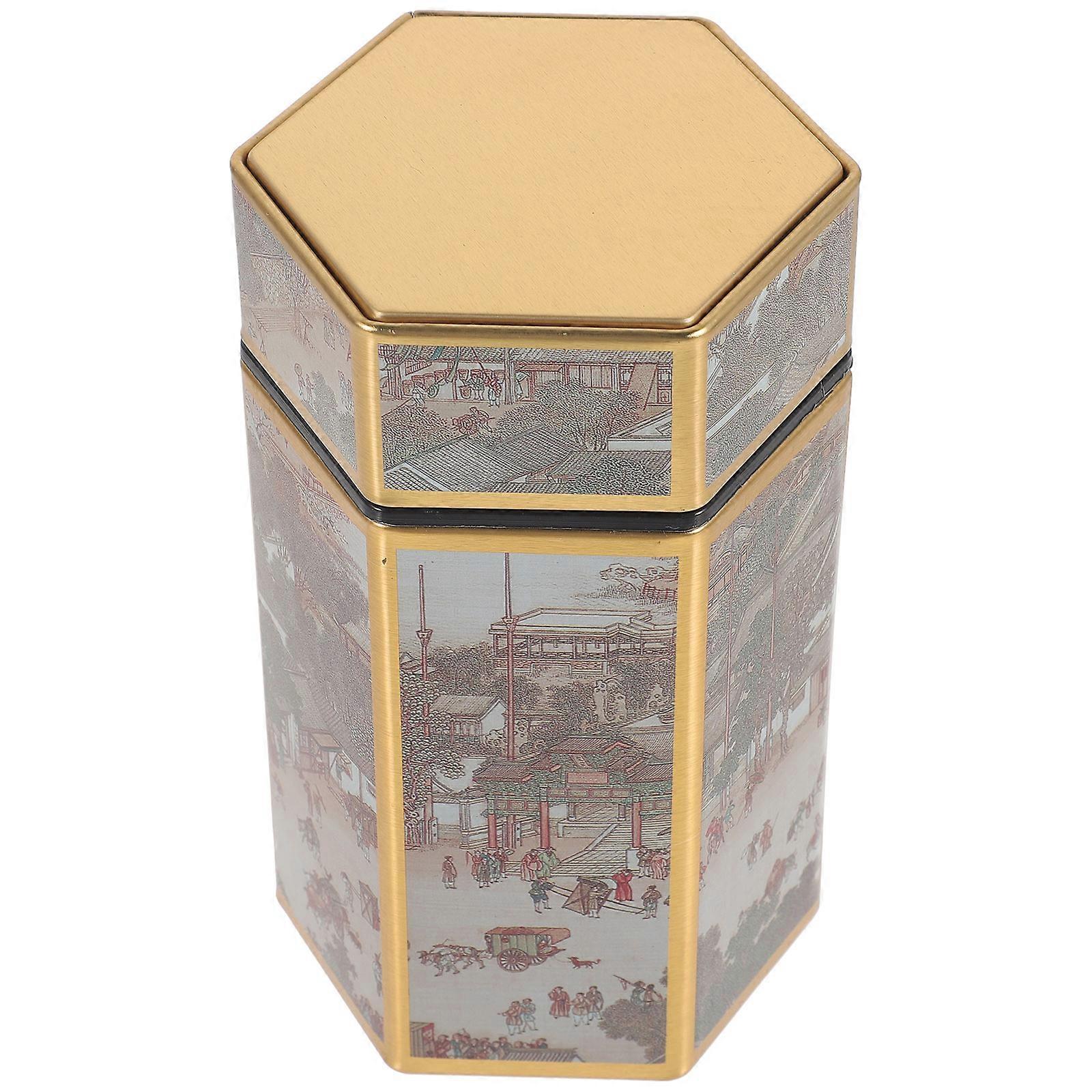 Retro Airtight Tea Canister for Loose Tea Storage – Elegant Design Suitable for Home & Restaurant Use