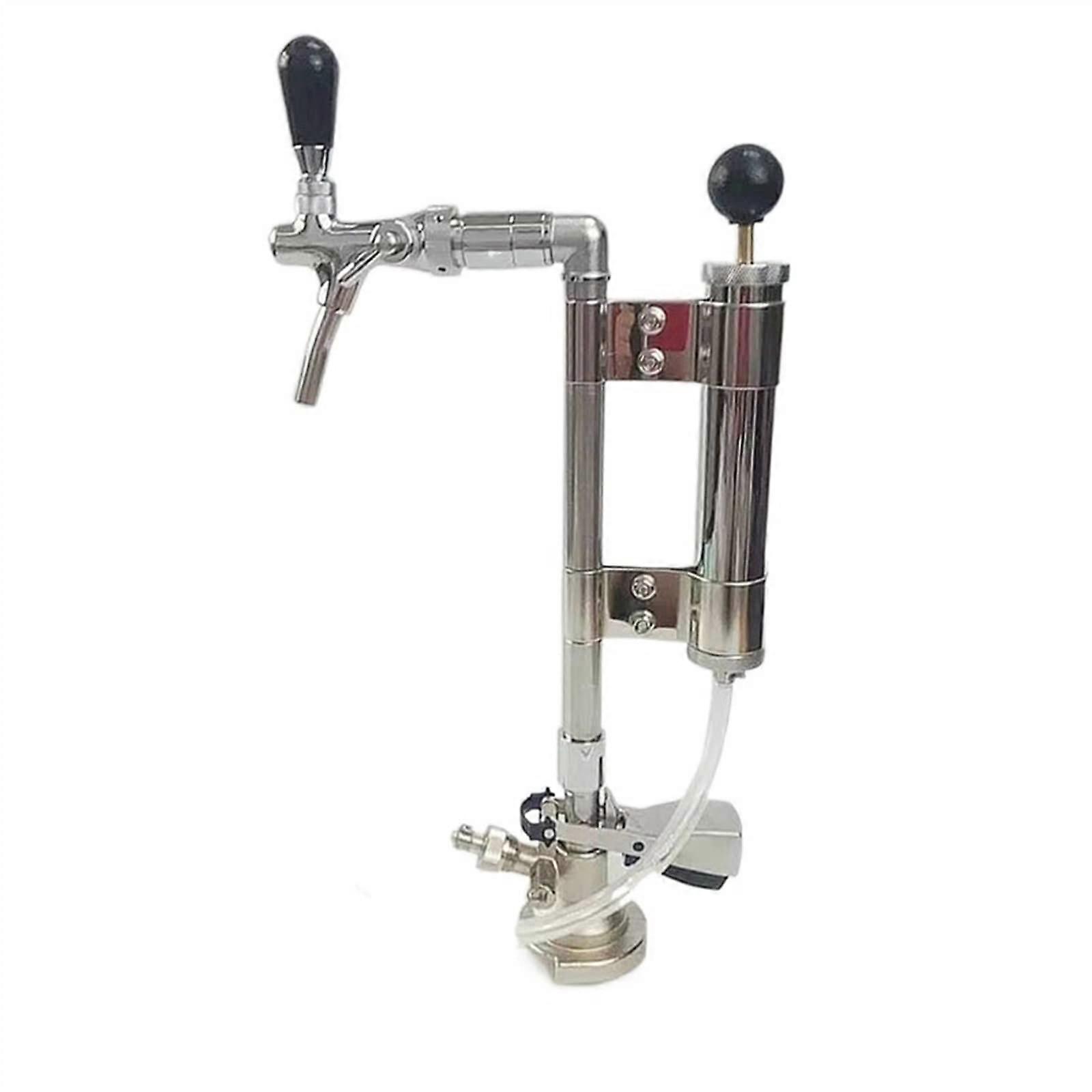 8' picnic keg party pump, a type of keg coupler with flow control beer tap for homebrew kits.