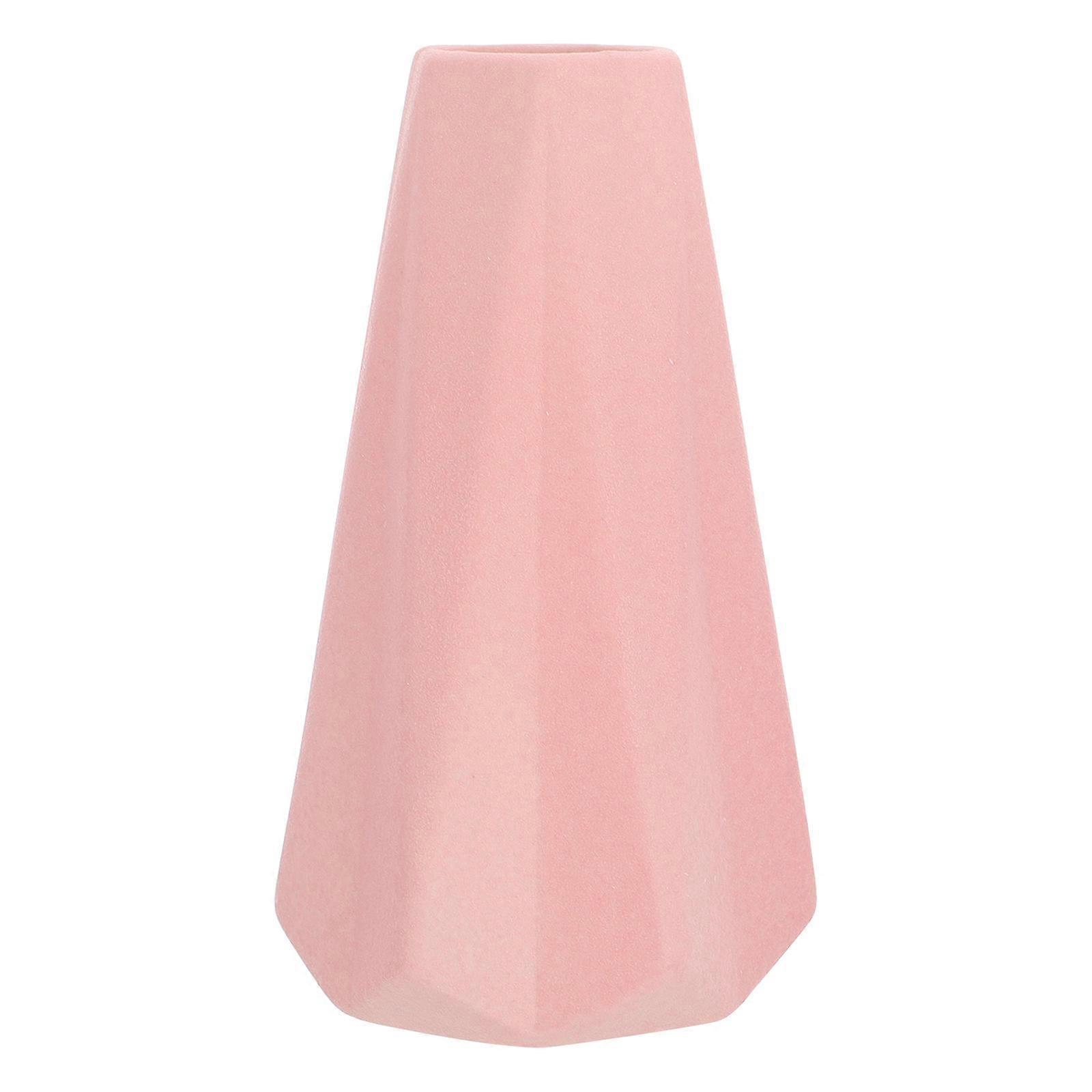 Aesthetic Vase Creative Ceramic Flower Pot Pink Square Storage 1Set