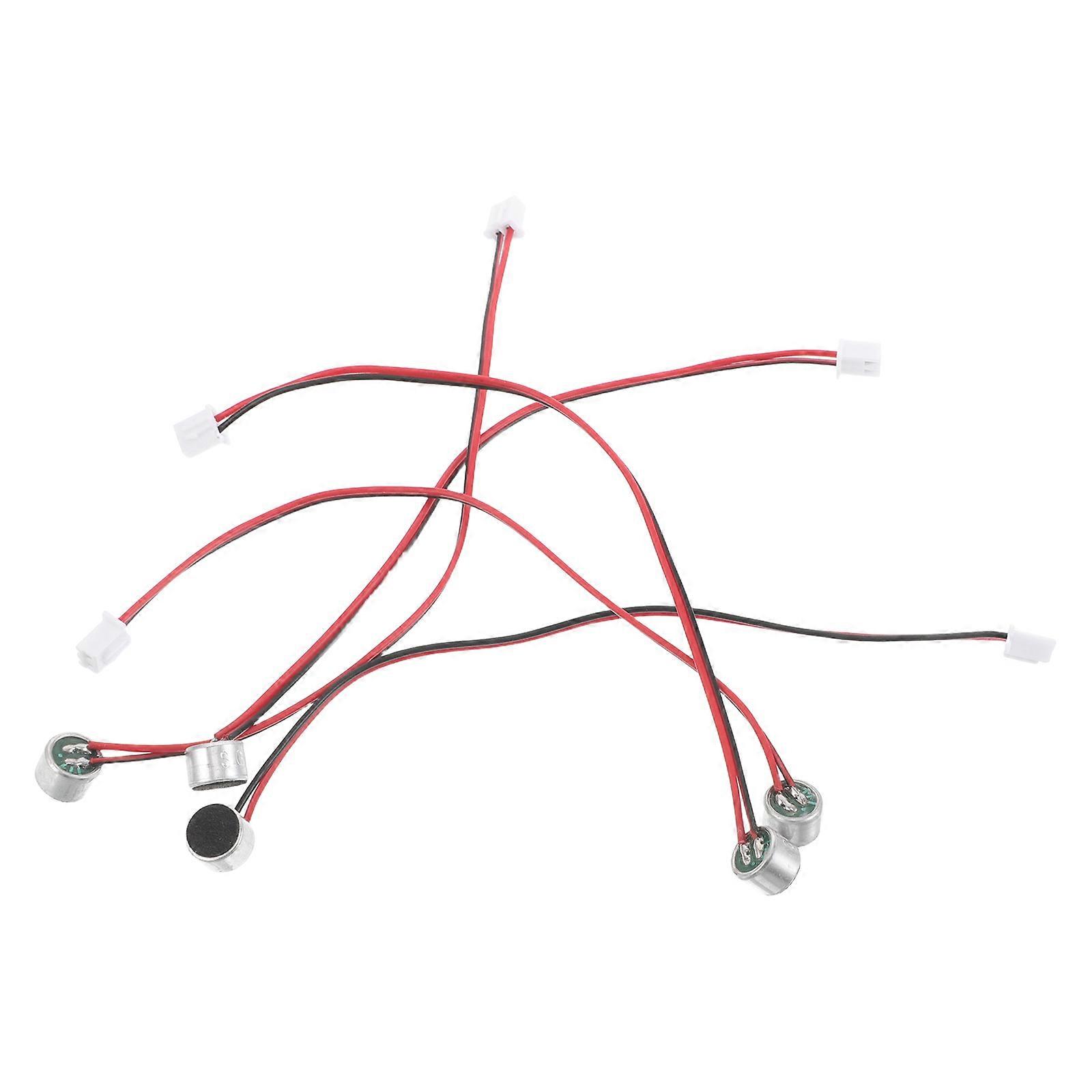 5pcs Mini Electret Condenser Microphone with Terminal Wire for Professional Recording & Live Streaming, Multi Device Compatible