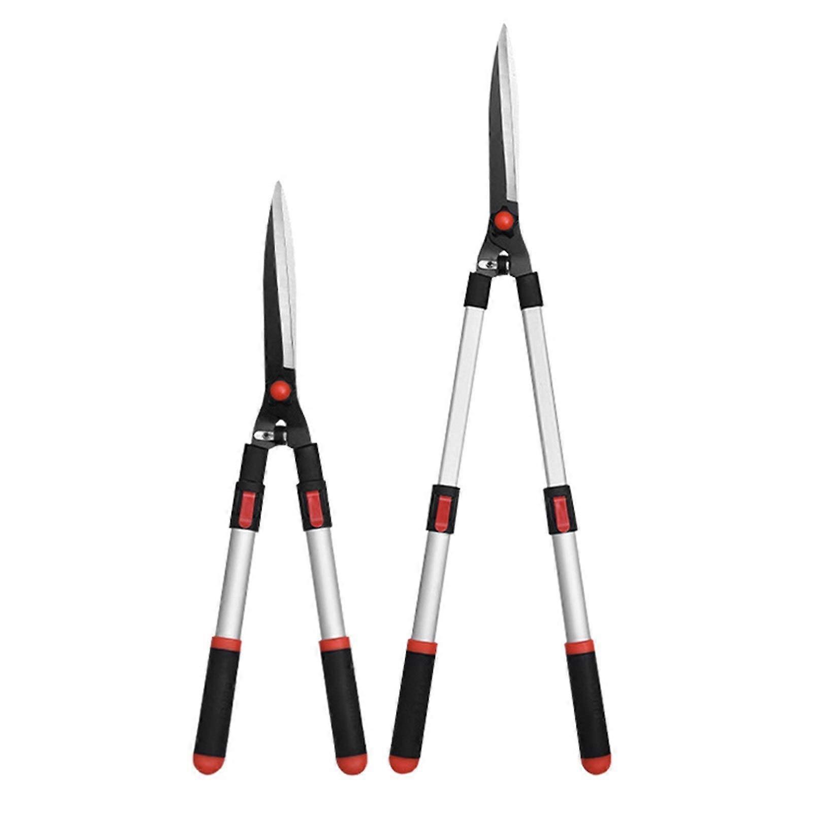 Loppers Telescoping Long-Reach Pruning Shears With Adjustable Beech Handle And Wavy Blade For Grass