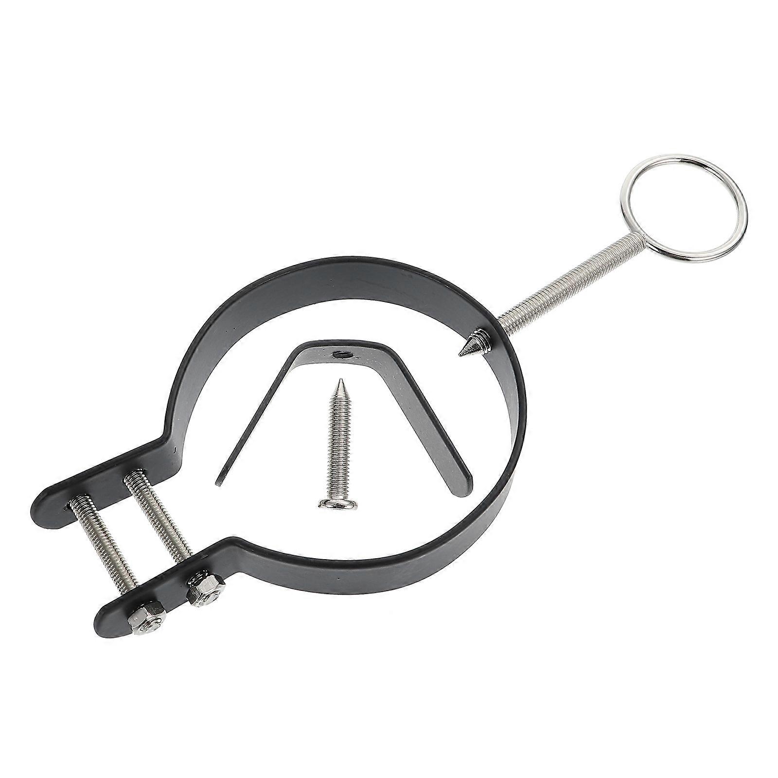 1Pc 革新的なハムホルダー実用ハムスタンド収納ラック (ブラック)