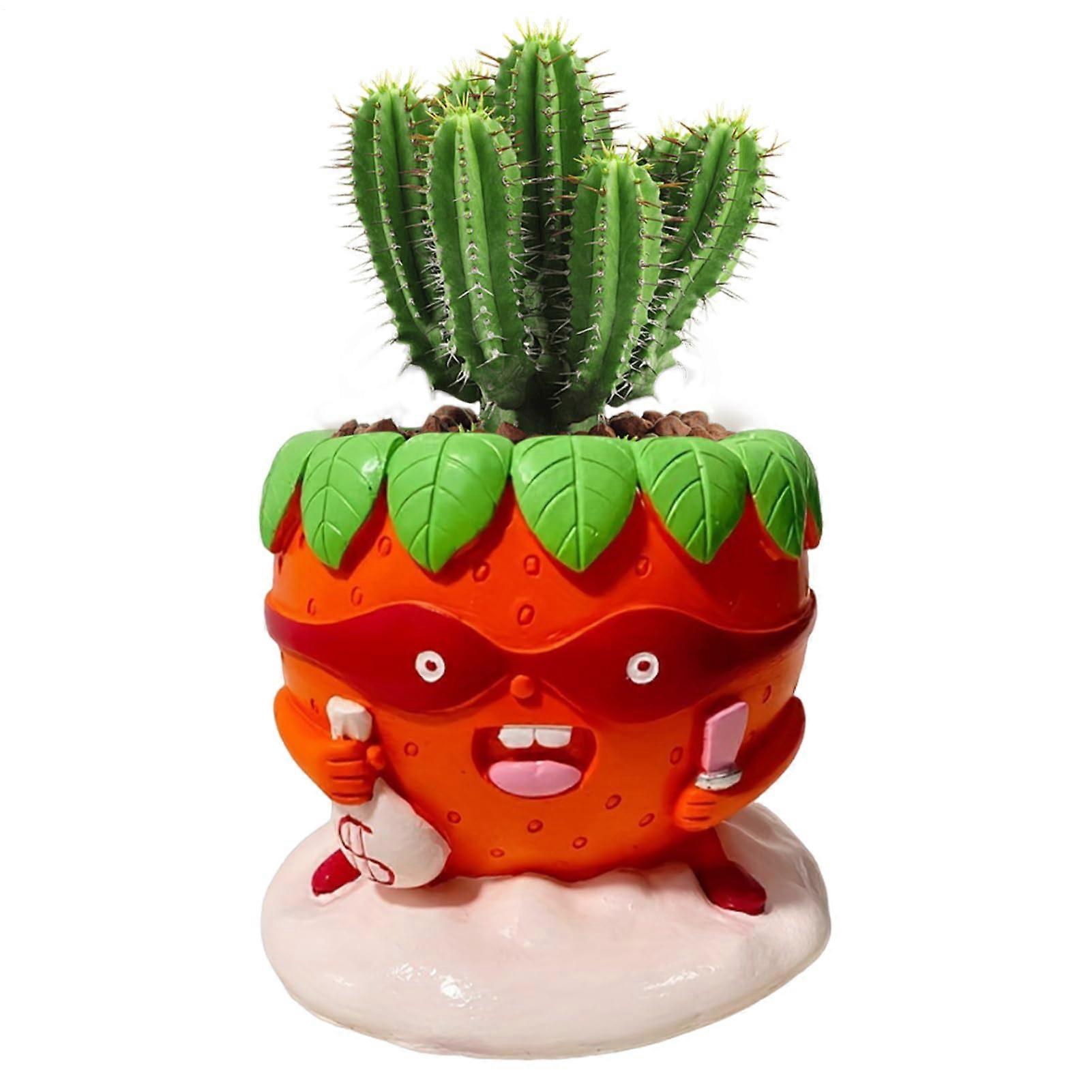Strawberry flower vase, multifunctional vase for home, decorative succulent