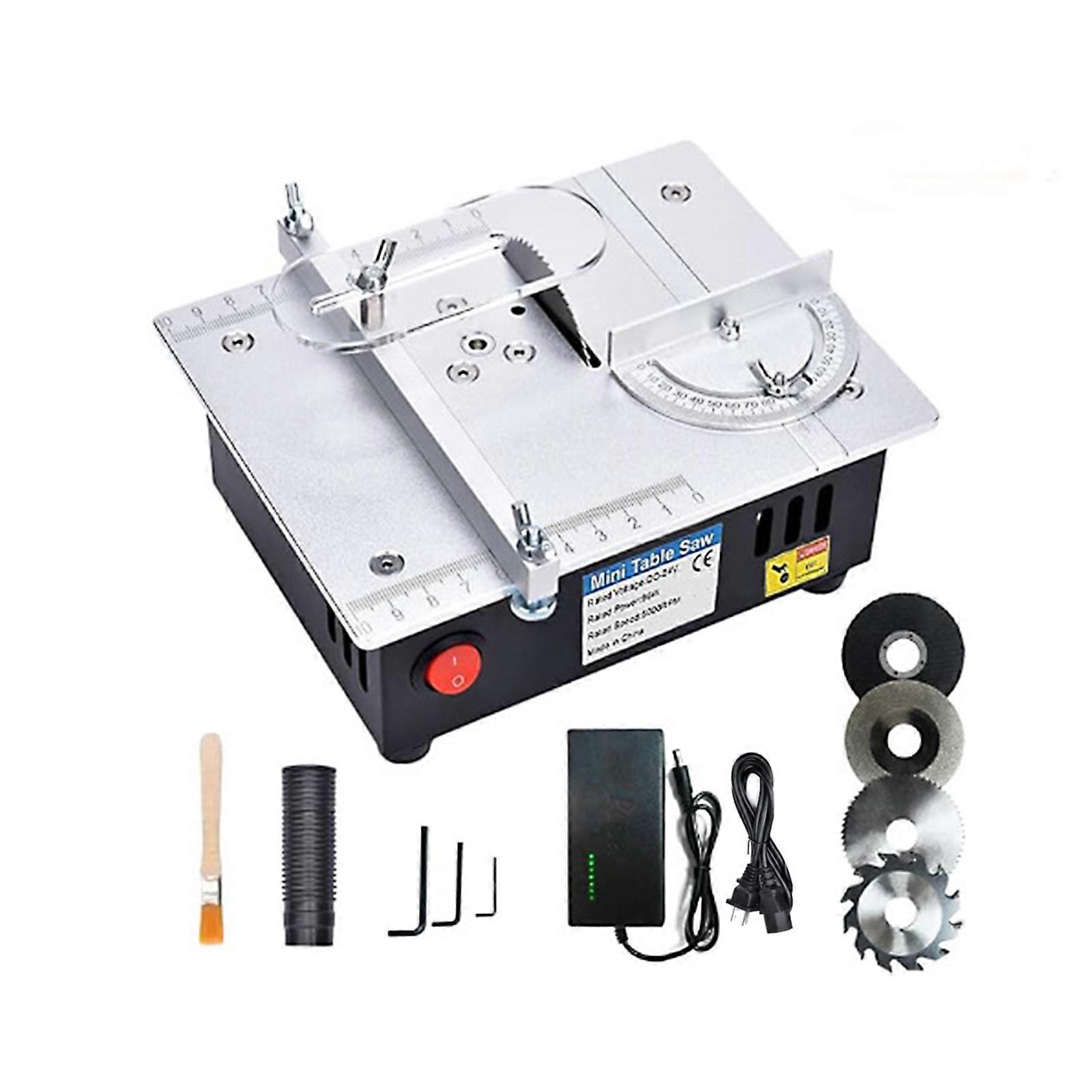 Mini Hobby Table Sawer Handmade Woodworking Benches Sawer 1/2" Adjustable Cut Depth, Seven Speed Adjustable Power Supply