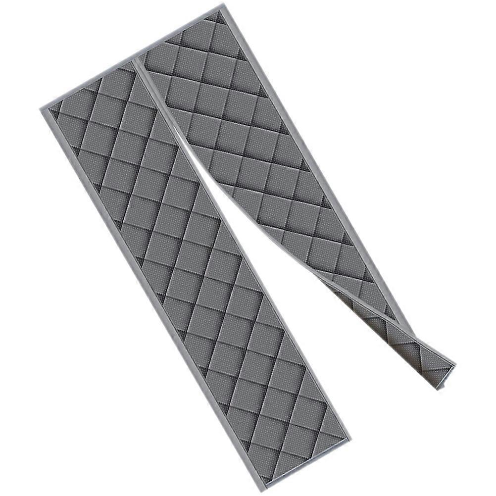 Magnetic Thermal Insulated Supple Pvc Door Curtain Soundproof Energy Efficient Partition Diamond Grid Winter Use 1Set