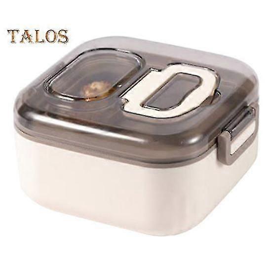 Bento Box Easy to Clean Pack Rice Plastic Convenient 3 Compartments Salad Container Picnic Use