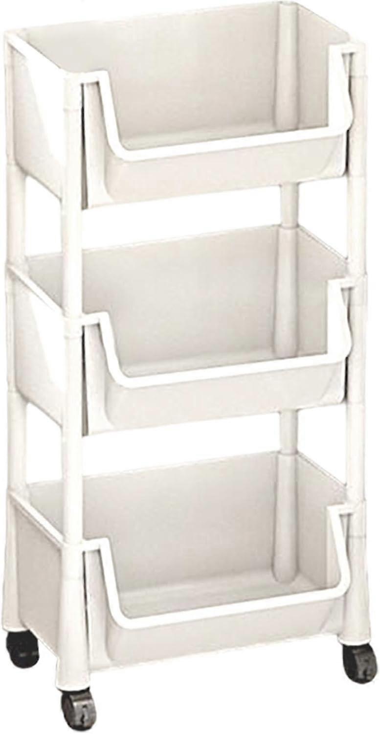 Rolling Book Cart for Children, Multi-Storey Organizer with Wheels for Small Spaces 3rd floor