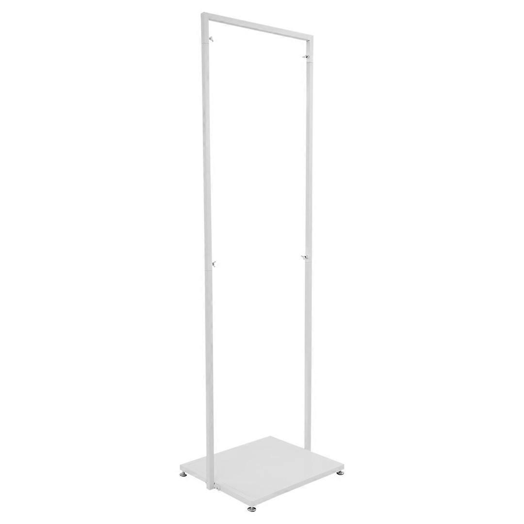 160x50cm Metal Clothes Rack Floor-standing Garment Display Rack with Shelf