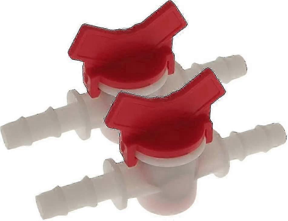 Langlebiger Kunststoff-Wasserdurchflussregler Gerader Absperrventilschlauch (weiß/rot, 2 Stück)