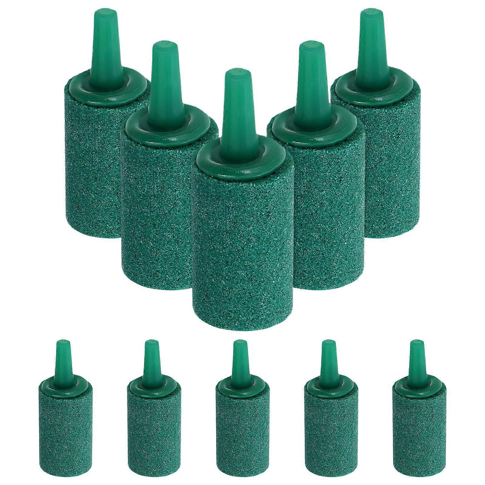 エアレーションストーンシリンダーディフューザーフィッシュポンドエアポンプアクセサリーバブルディフュージョン10個