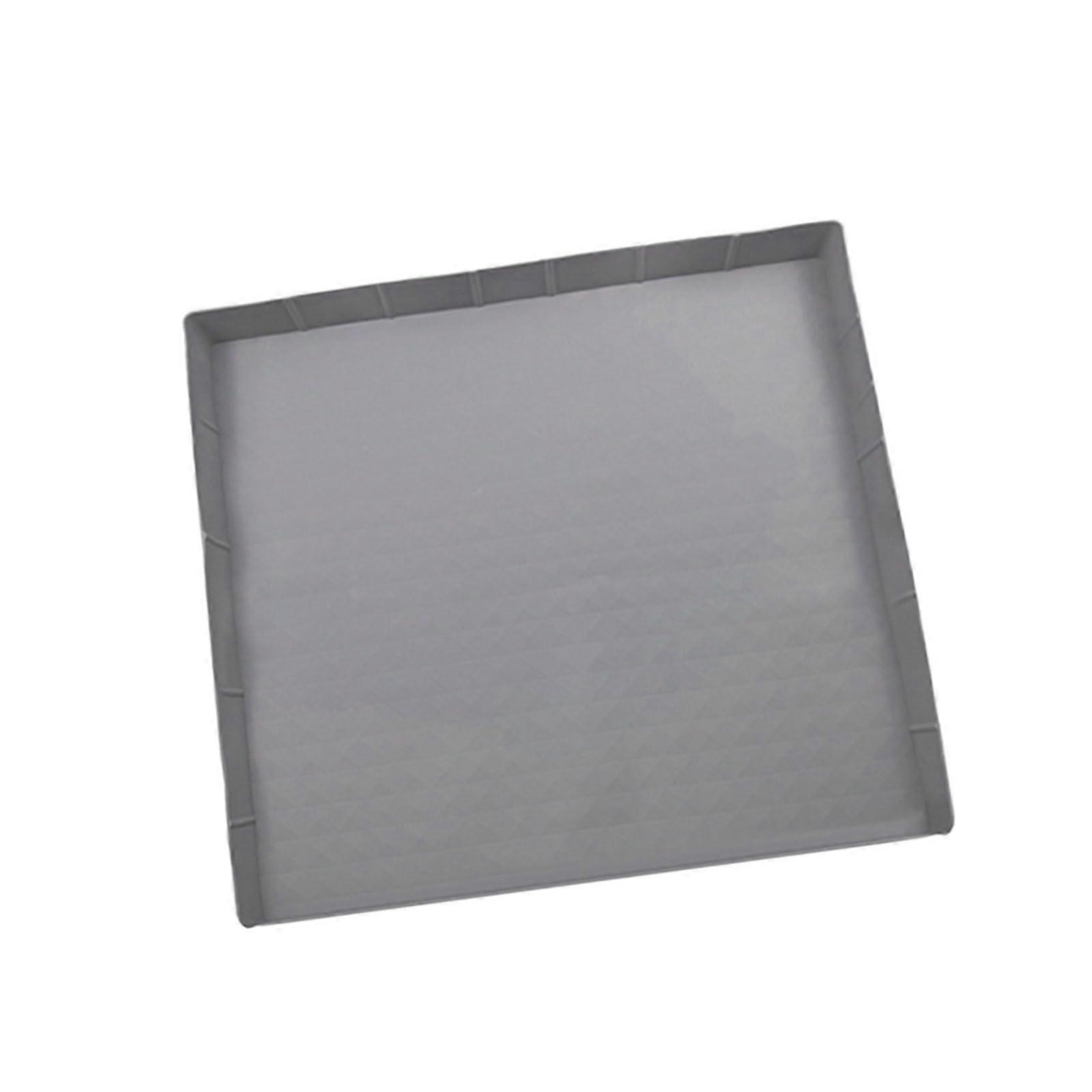 23.62x23.62in Silicone Mats Washable Foldable Drying Mats Appliance Mats for Small Refrigerator Drip Protection Gray