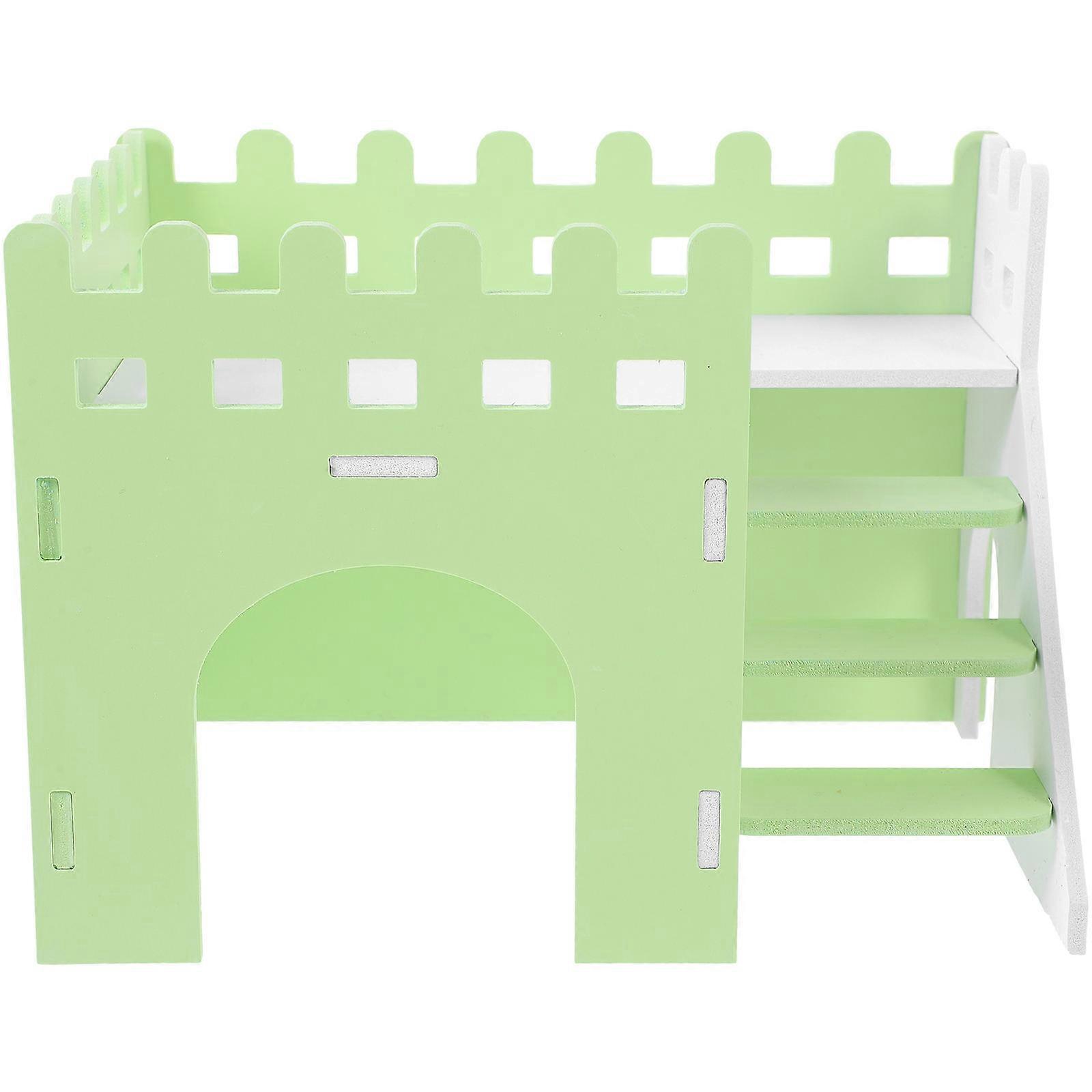Small House Animal Guinea Pig Hideout House Wood Material Indoor Play Resting Place 26.00X20.00X18.00CM 1Set