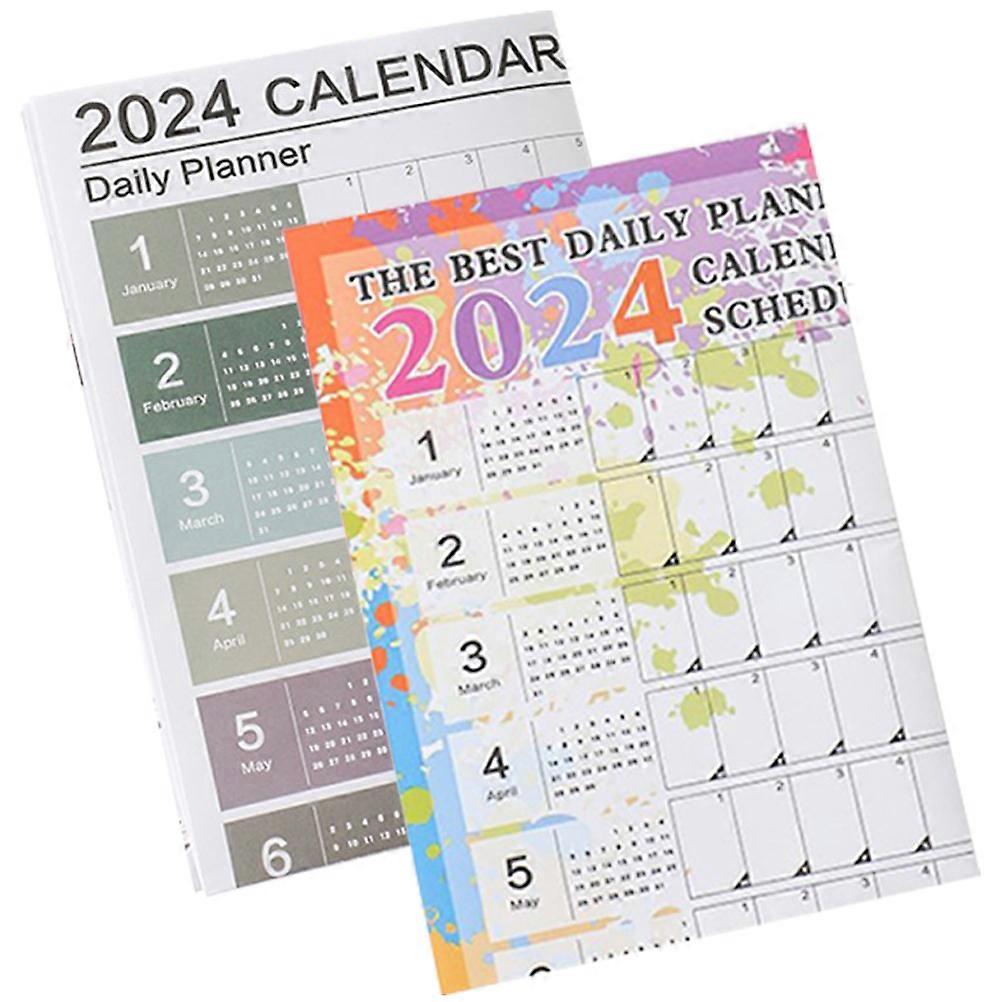 Planner Calendar Agenda Planning Calendar Office Use Style Wall Hanging Yearly Wall Planner 2Pcs