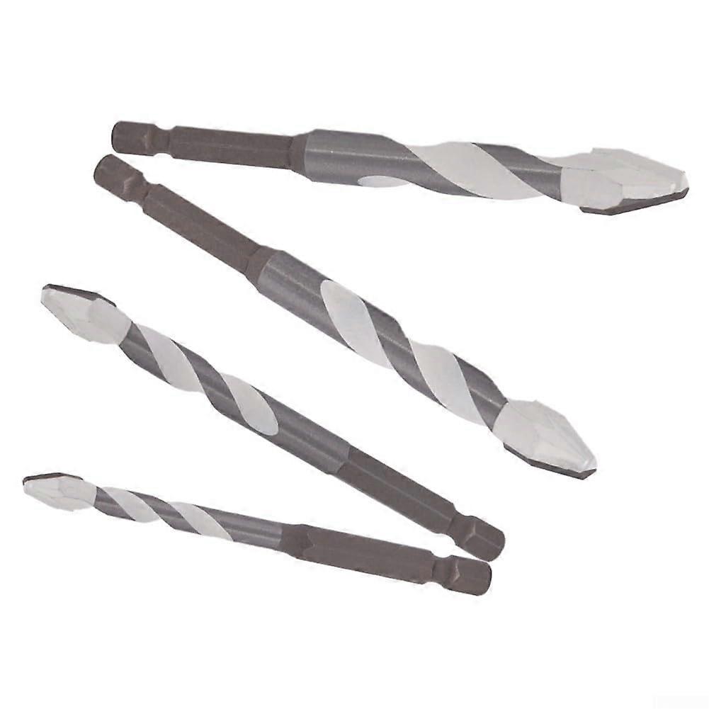 Eccentric Slanted Drill Bits 4-Piece Set For Glass Tile Stone Rock Slab Disc Triangle Drill Bit
